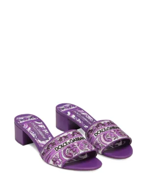 【関税＆送料込み】Dolce & Gabbana Violet Sandals With Logo 関税＆送料込み】Dolce & Gabbana Violet Sandals With Logo