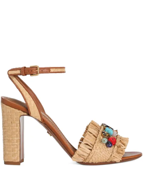 Dolce & Gabbana sandalias con detalle de flecos y tacón de 90mm