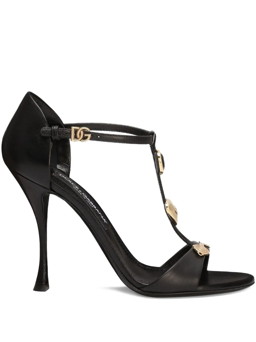 Dolce & Gabbana 105mm embellished t-bar sandals Black