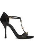 Dolce & Gabbana 105mm embellished t-bar sandals - Black
