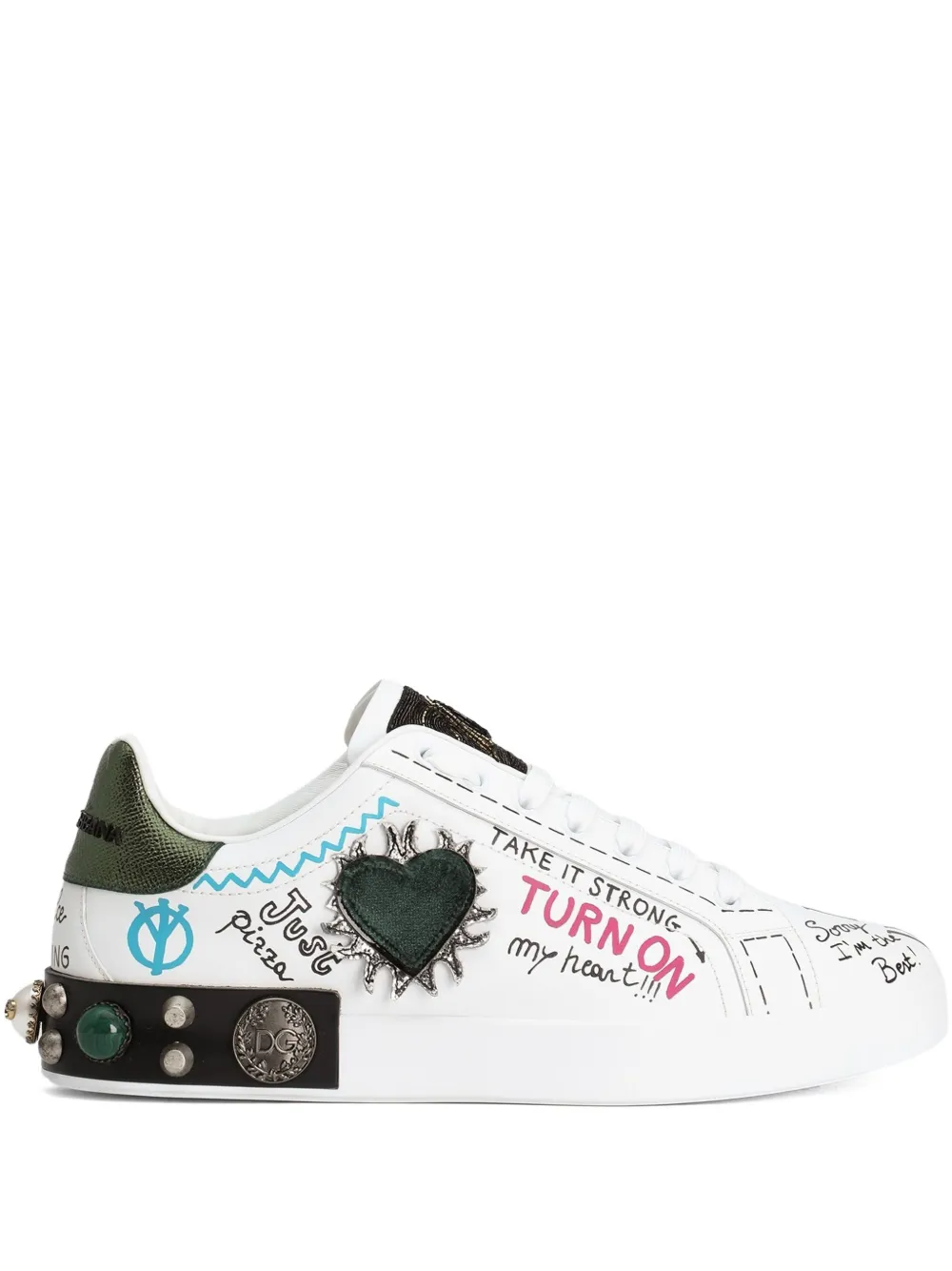 Dolce & Gabbana Portofino Graffiti sneakers | White | Image 1