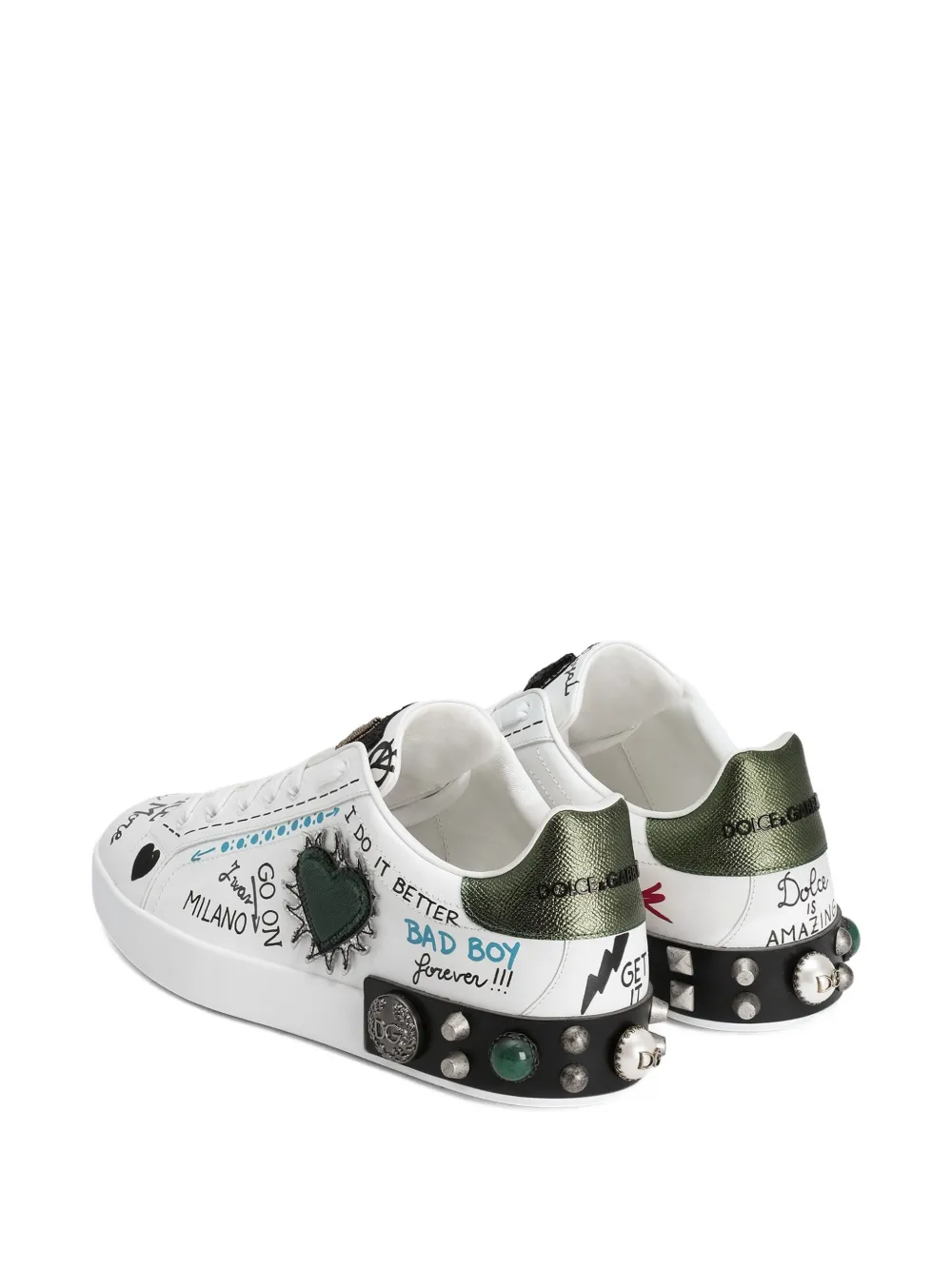 Dolce & Gabbana Portofino Graffiti sneakers White