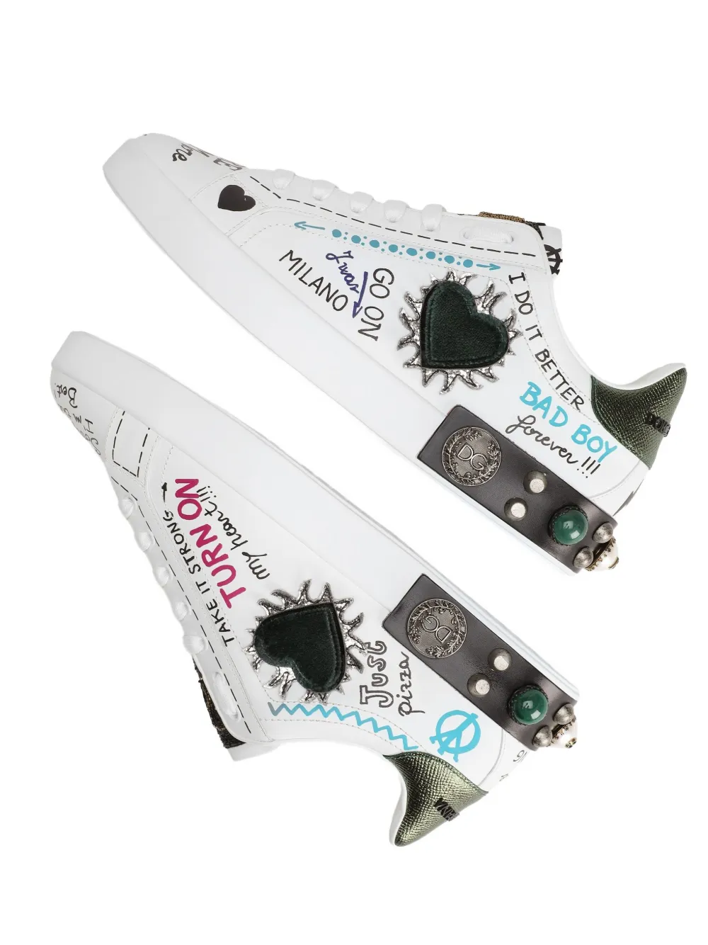 Dolce & Gabbana Portofino Graffiti sneakers White