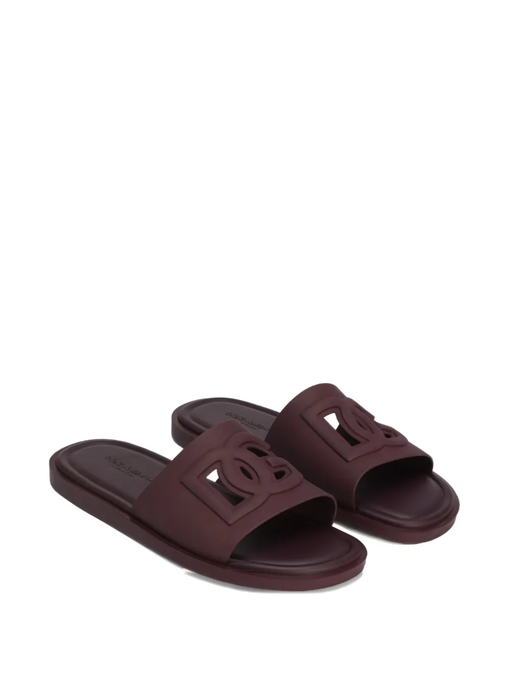 Dolce & Gabbana logo-embellished slide sandals Red