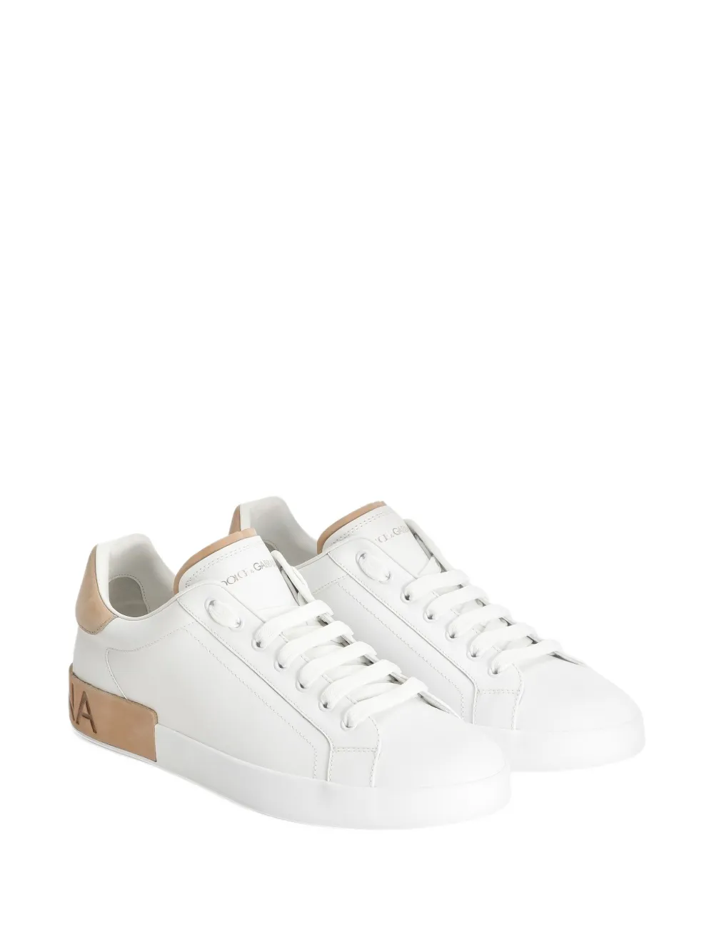Dolce & Gabbana Portofino leather sneakers White