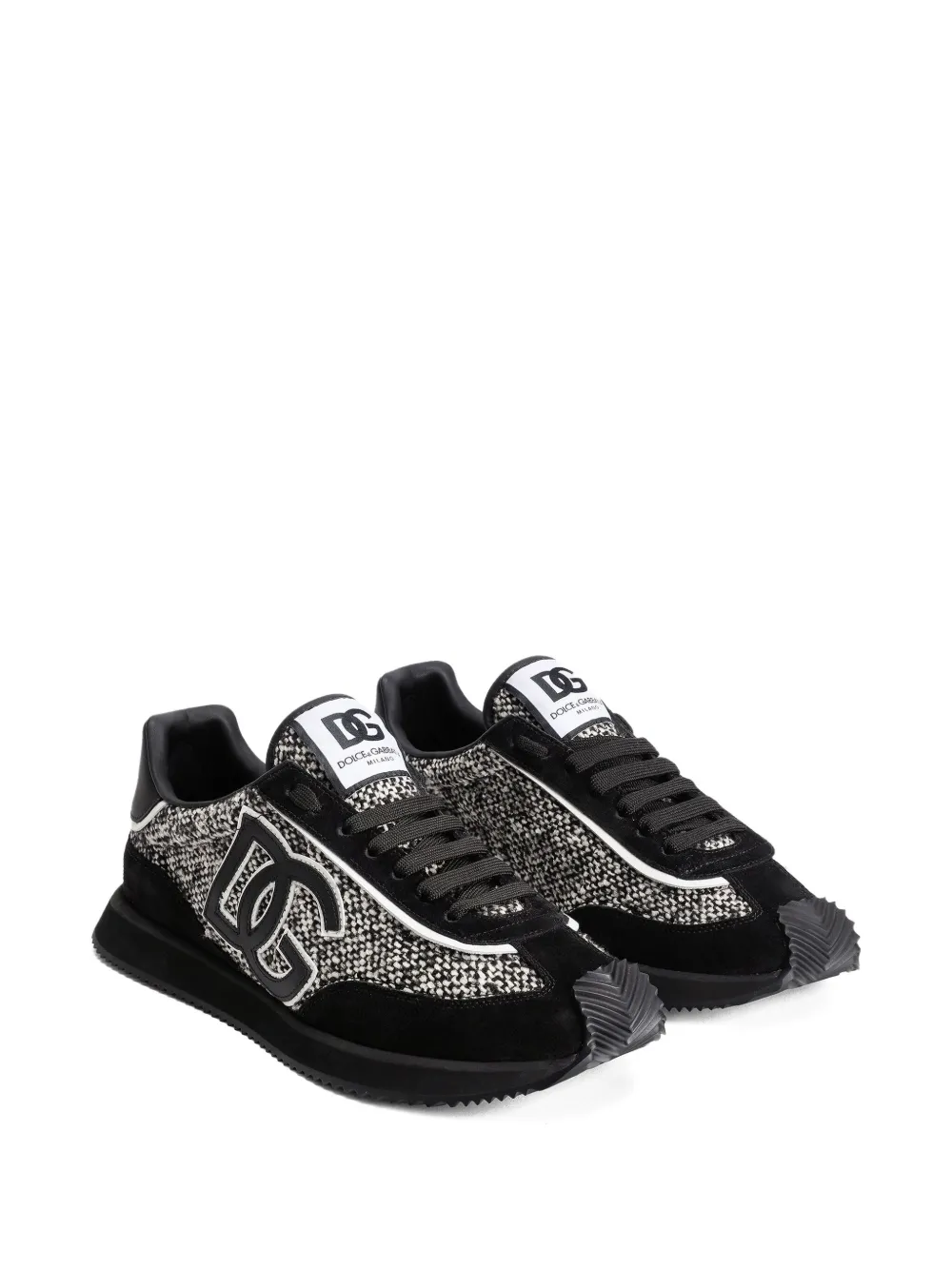 Dolce & Gabbana logo-patch panelled sneakers Black