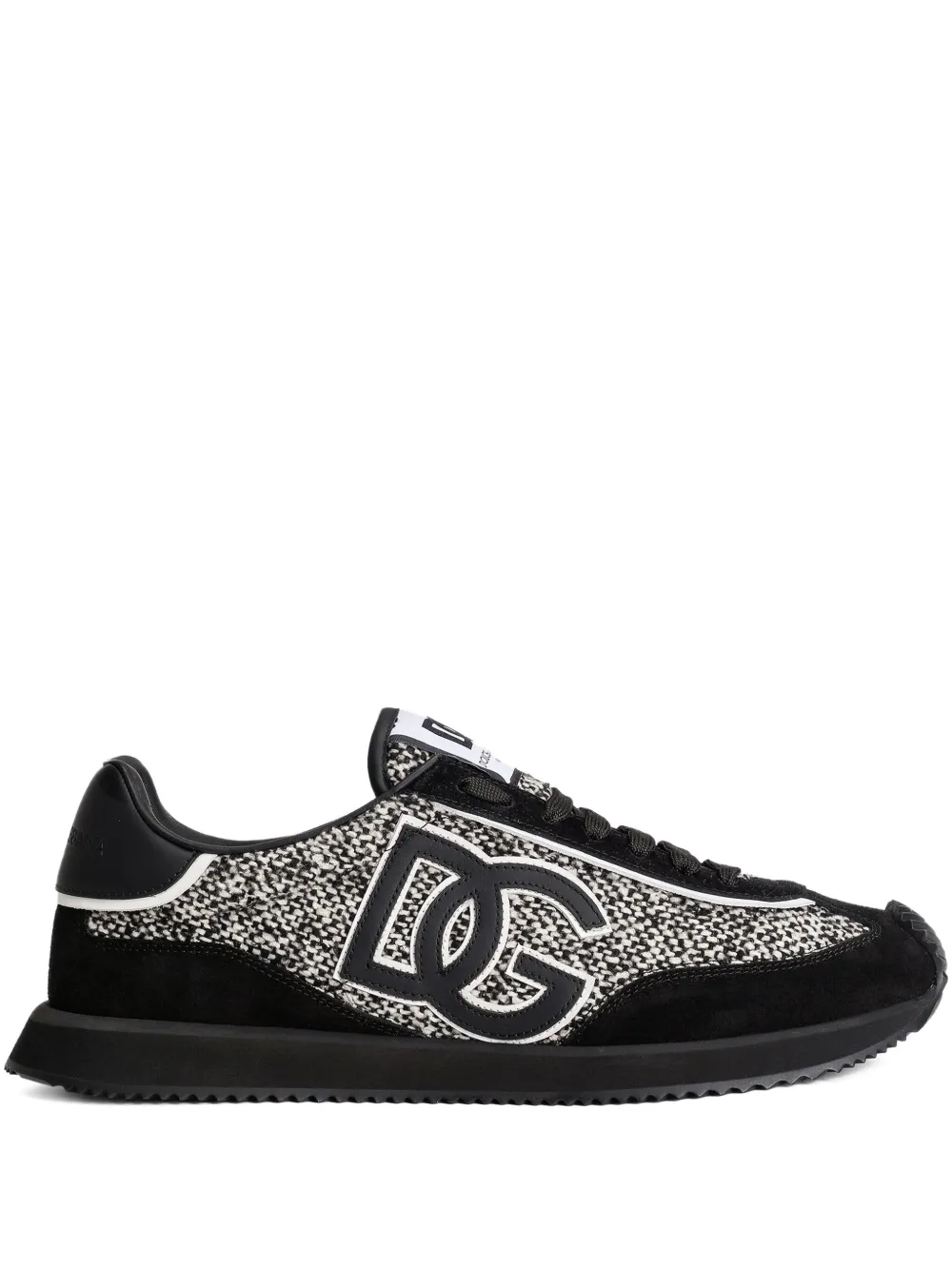 Dolce & Gabbana logo-patch panelled sneakers | Black | Image 1