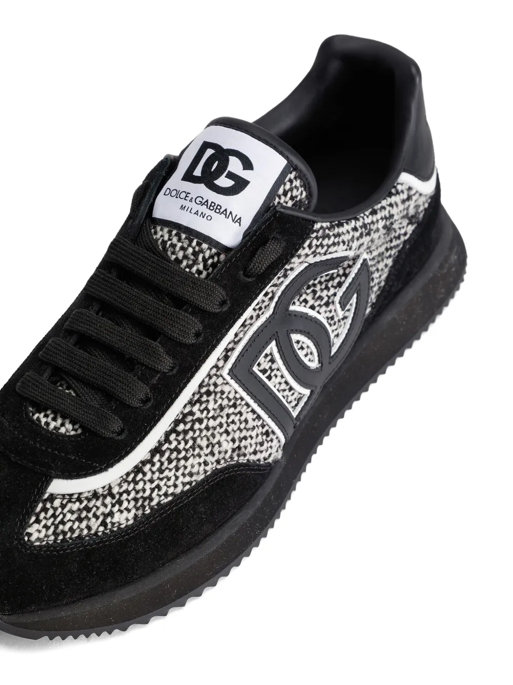 Dolce & Gabbana logo-patch panelled sneakers Black