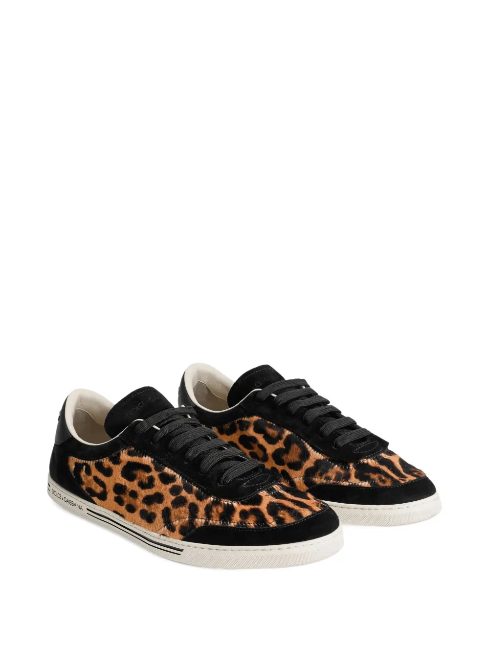 Dolce & Gabbana leopard-print suede trainers Brown