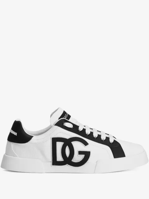 Dolce & Gabbana Portofino light strobel sneakers in canvas and calfskin