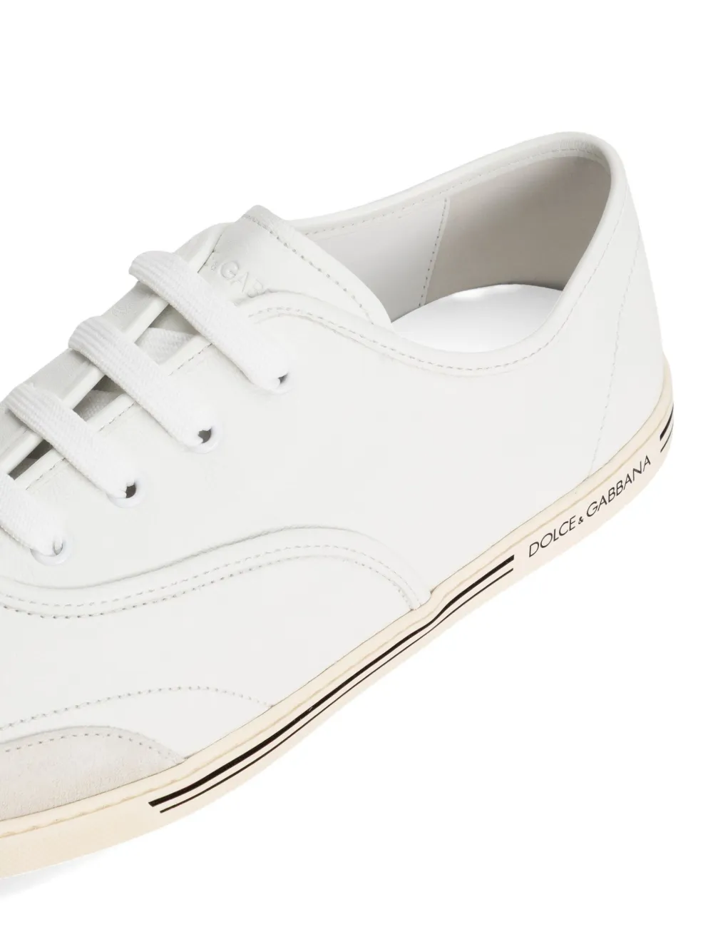 Dolce & Gabbana lace-up leather trainers White