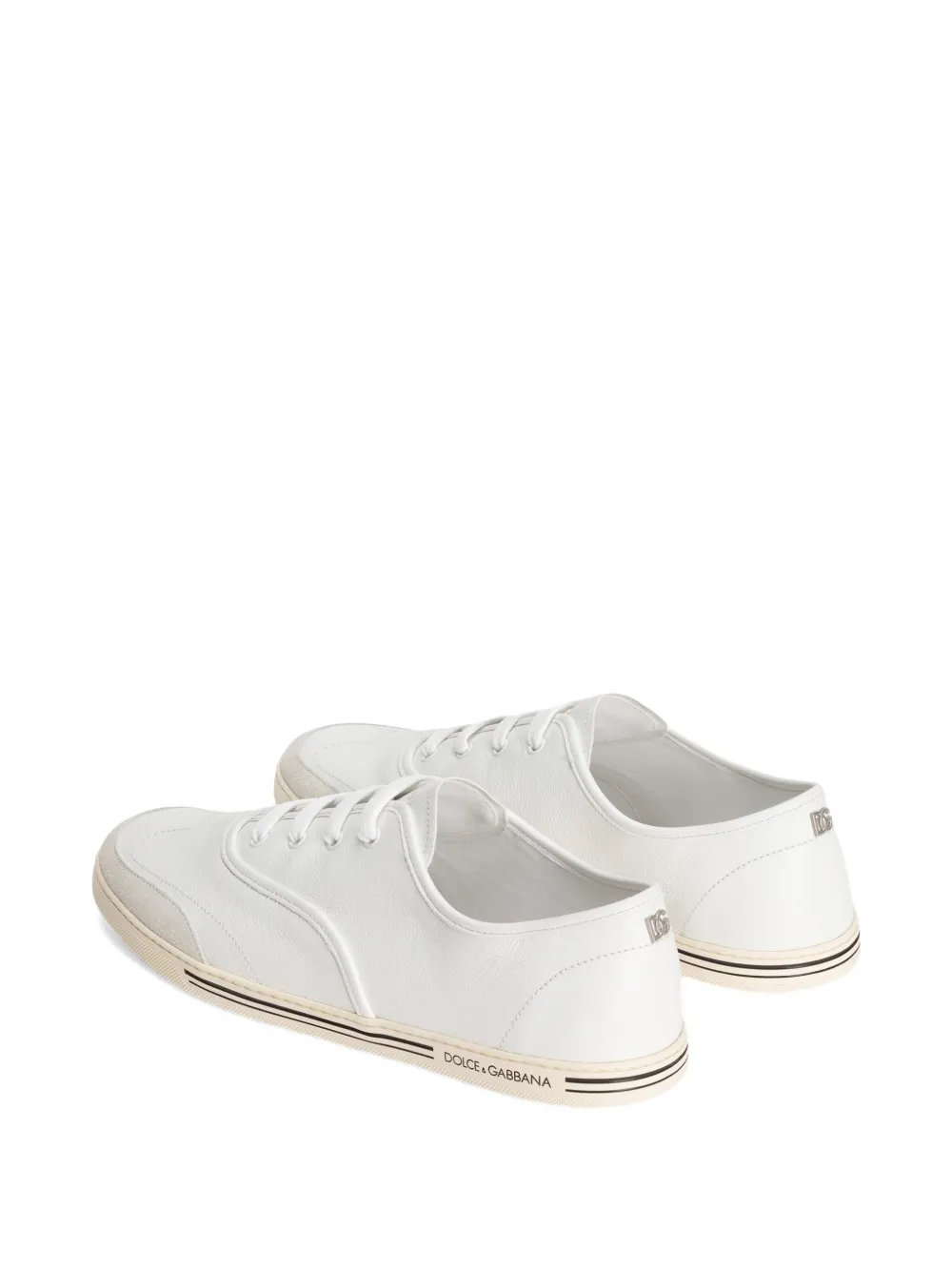Dolce & Gabbana lace-up leather trainers White