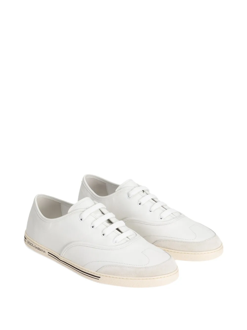 Dolce & Gabbana lace-up leather trainers White