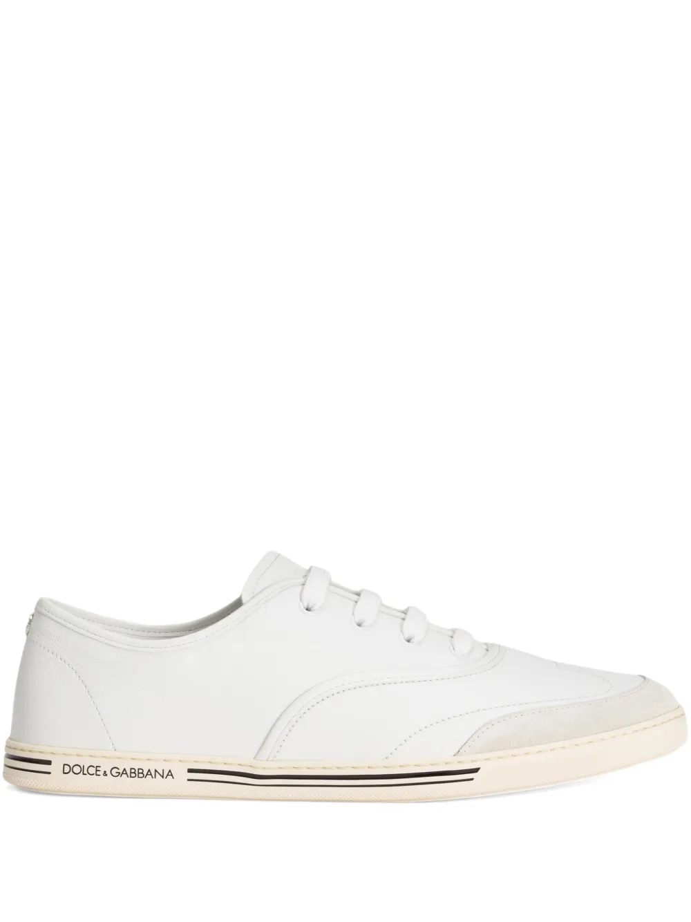 Dolce & Gabbana lace-up leather trainers White