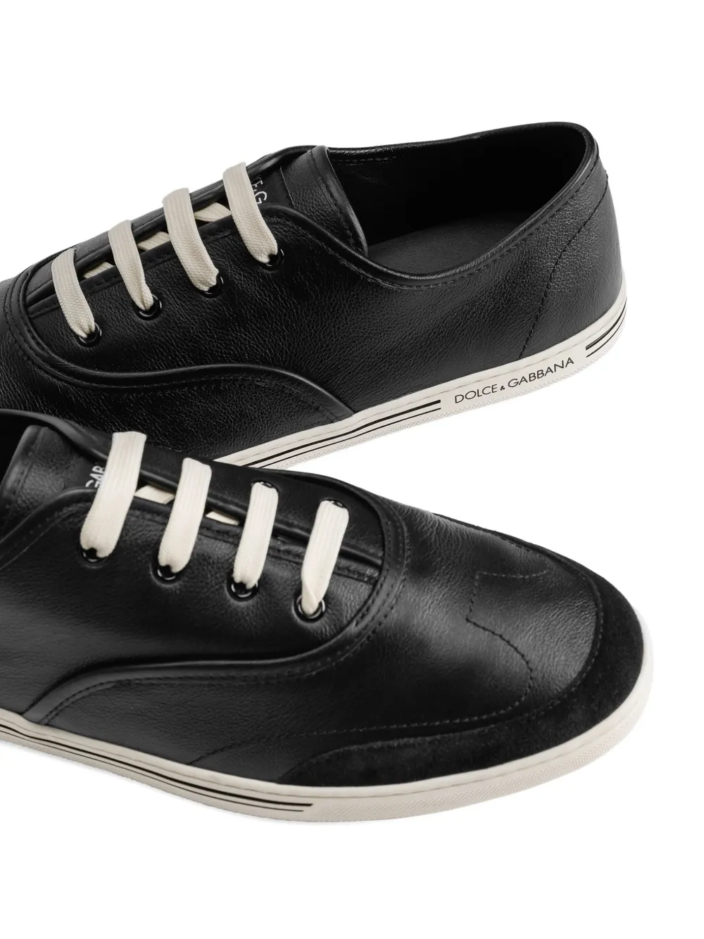 Dolce & Gabbana lace-up leather sneakers Black