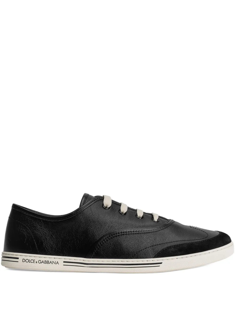 Dolce & Gabbana lace-up leather sneakers Black