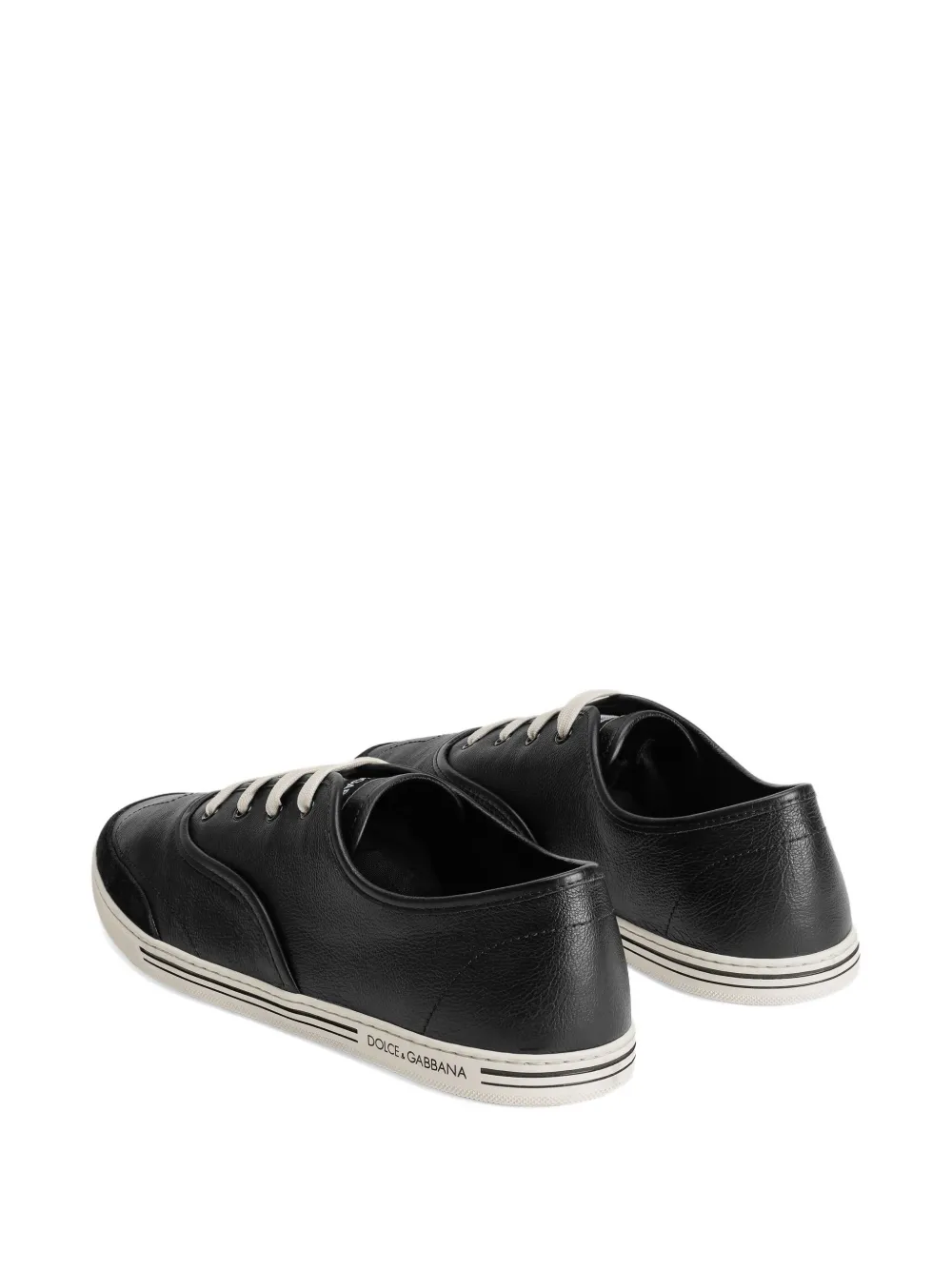 Dolce & Gabbana lace-up leather sneakers Black