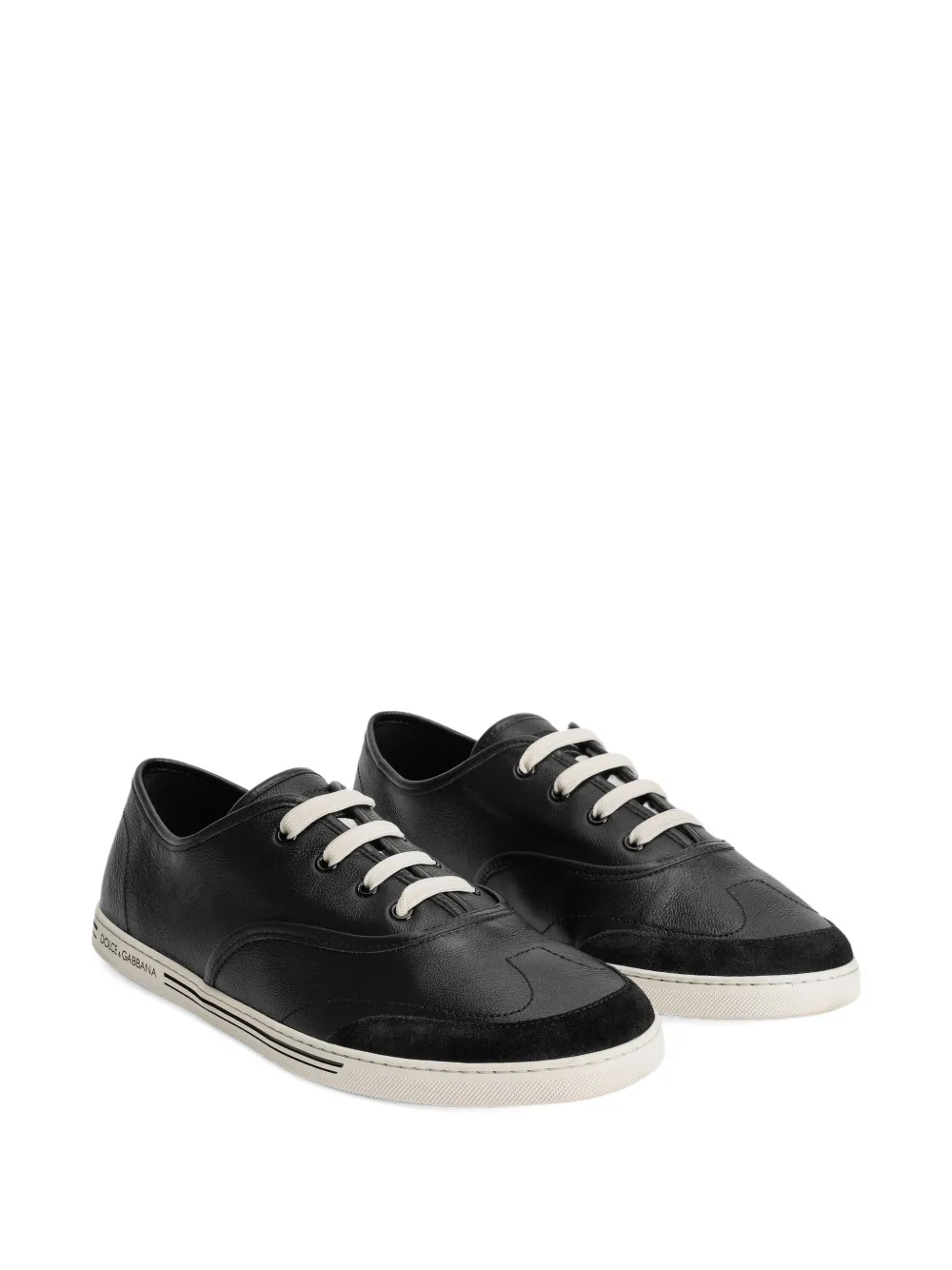 Dolce & Gabbana lace-up leather sneakers Black