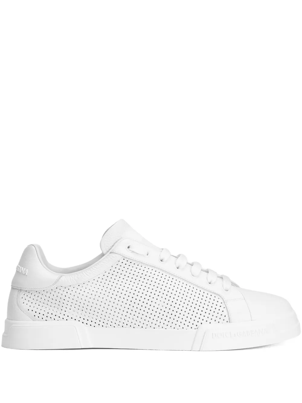 Dolce & Gabbana Portofino perforated low-top sneakers | White | Image 1