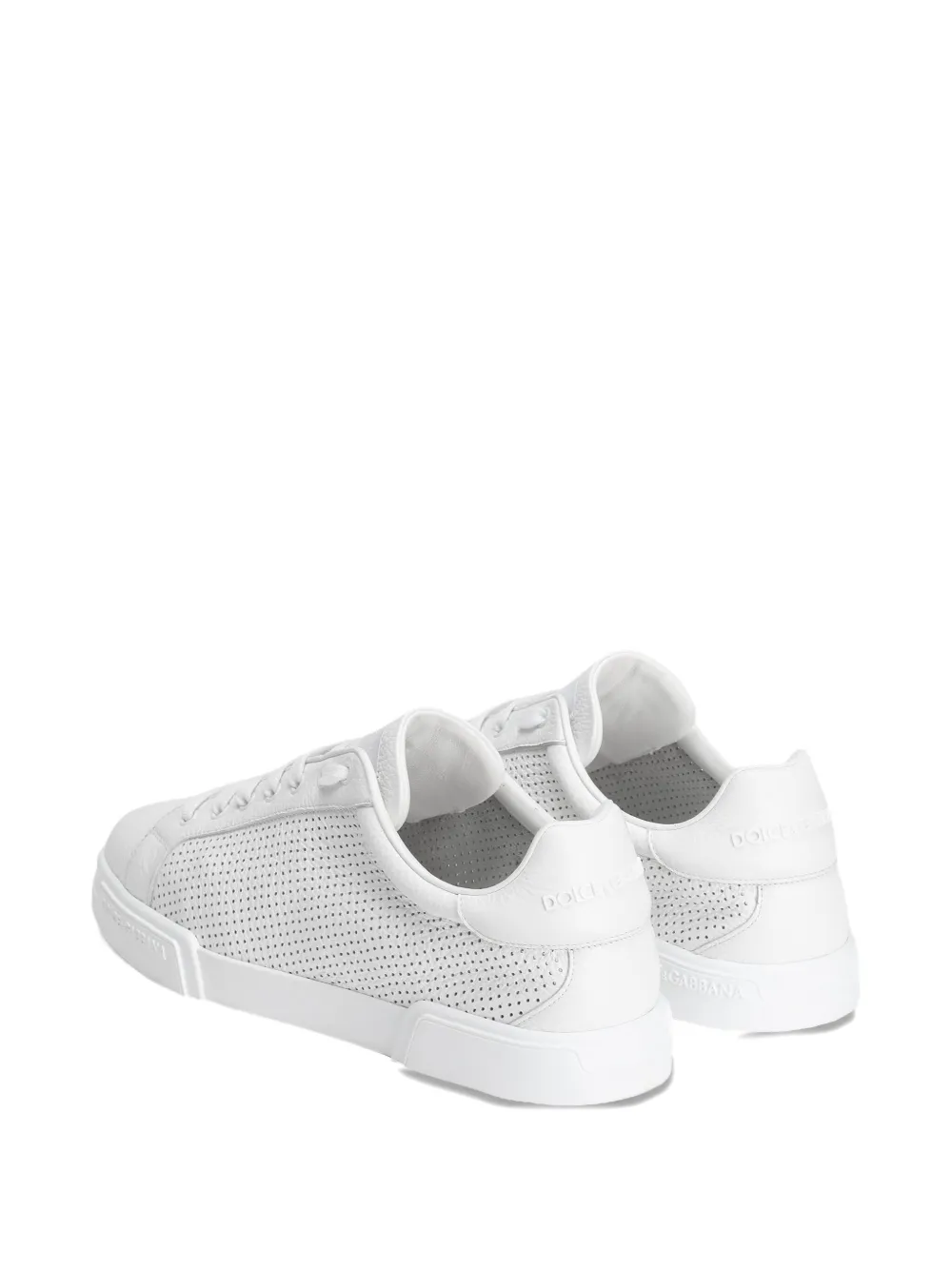 Dolce & Gabbana Portofino perforated low-top sneakers White