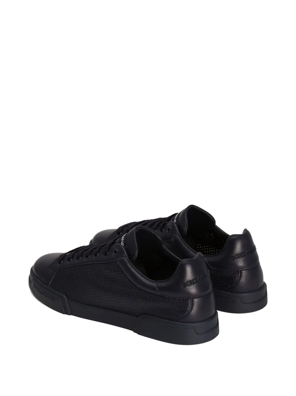 Dolce & Gabbana perforated leather sneakers Blue
