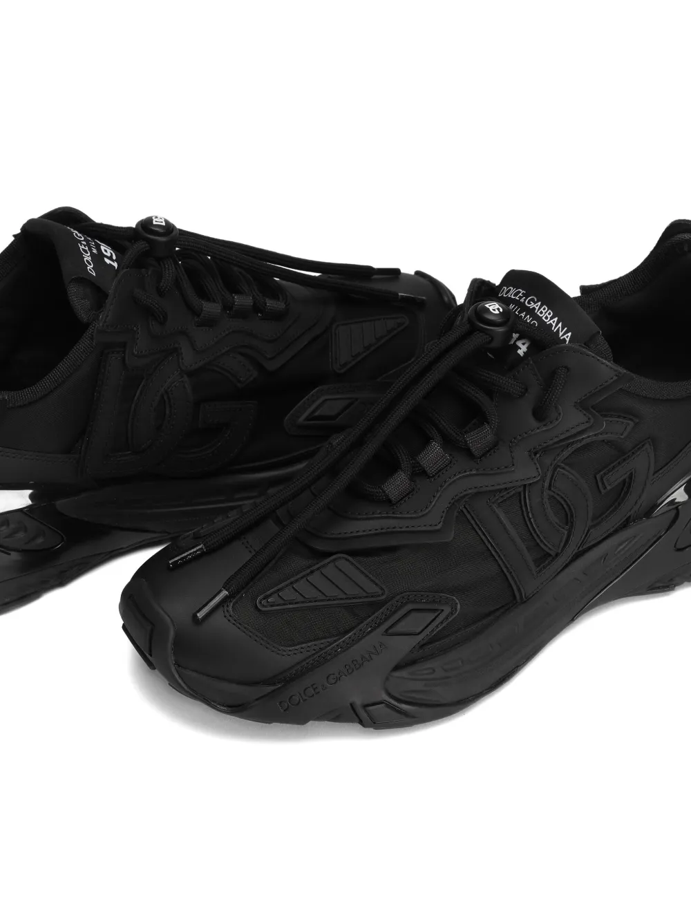 Dolce & Gabbana logo-patch panelled sneakers Black
