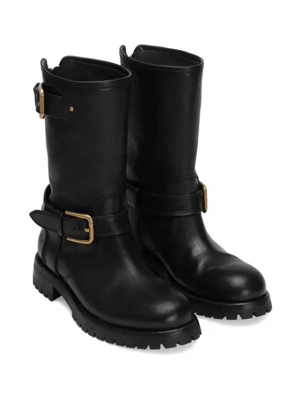 Dolce & Gabbana buckle-detail knee-high Boots | Black | FARFETCH