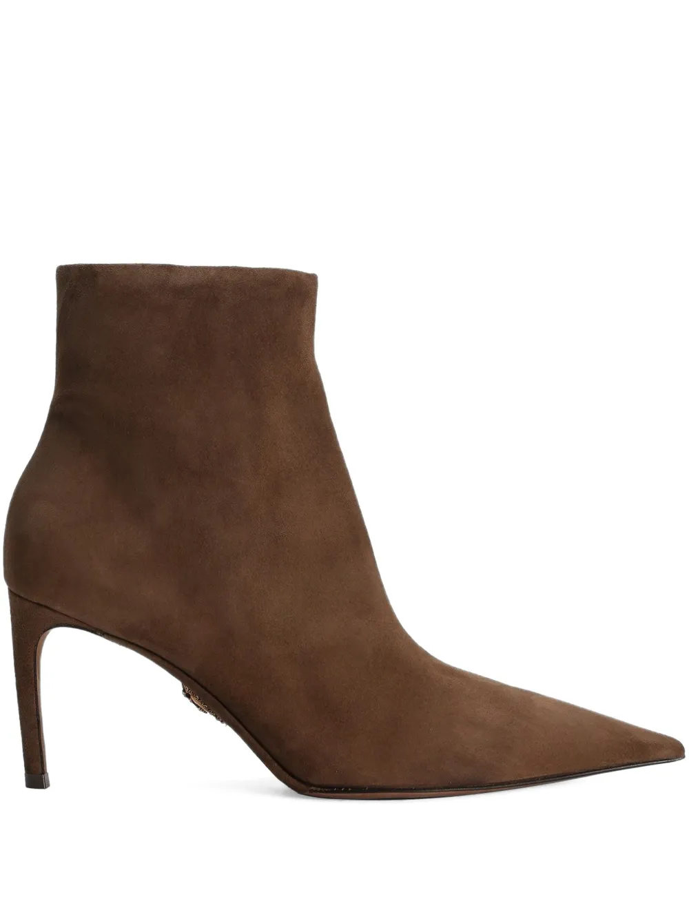 Dolce & Gabbana 75mm Devotion Pointed-toe Ankle Boots In Brown
