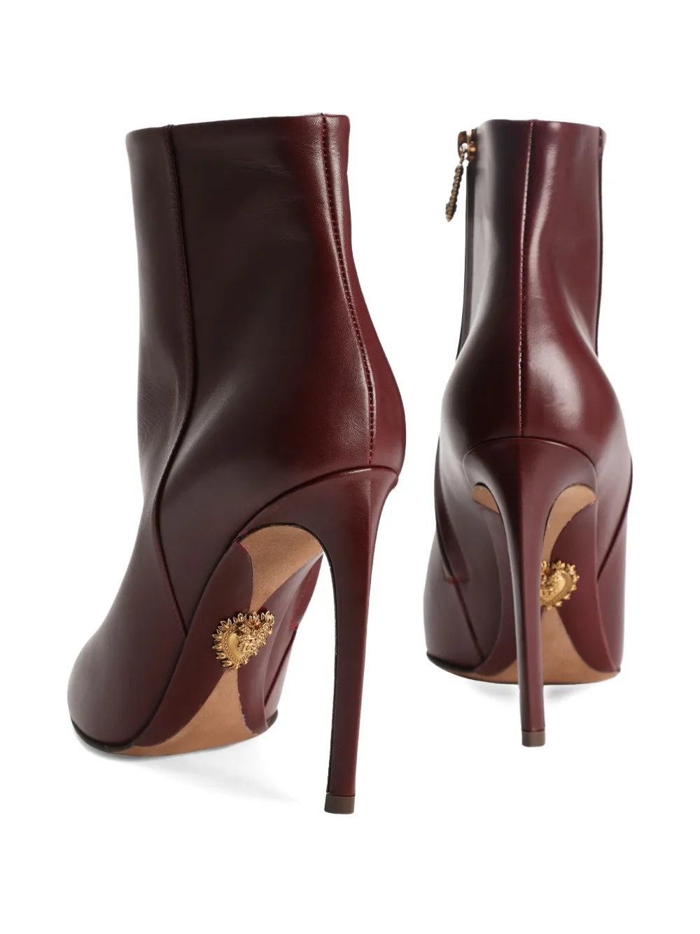 Dolce & Gabbana 105 mm Devotion enkellaarzen met puntige neus Rood