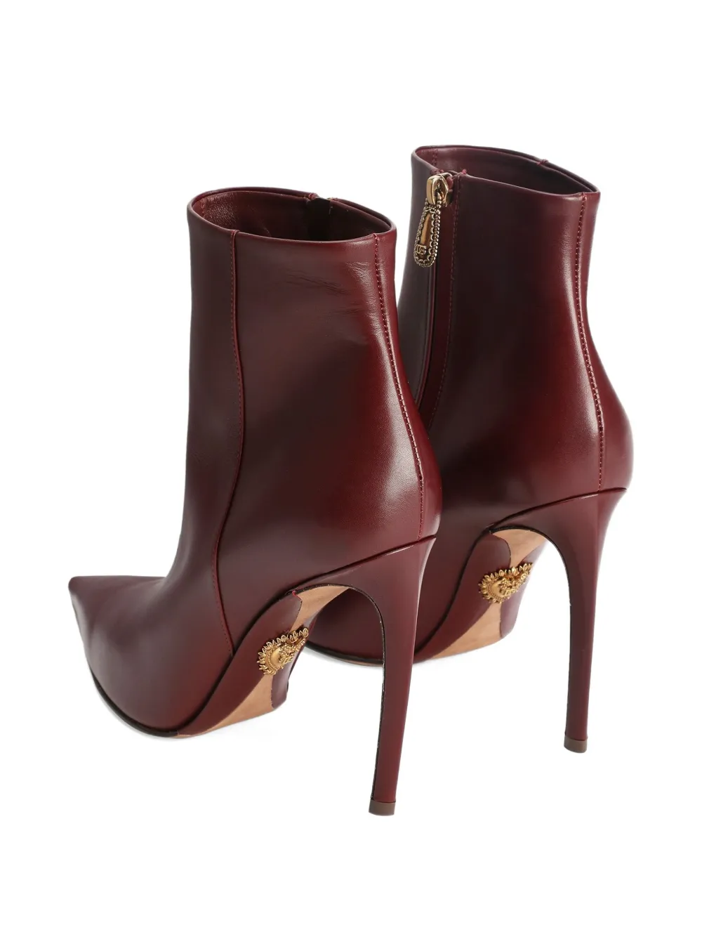 Dolce & Gabbana 105 mm Devotion enkellaarzen met puntige neus Rood