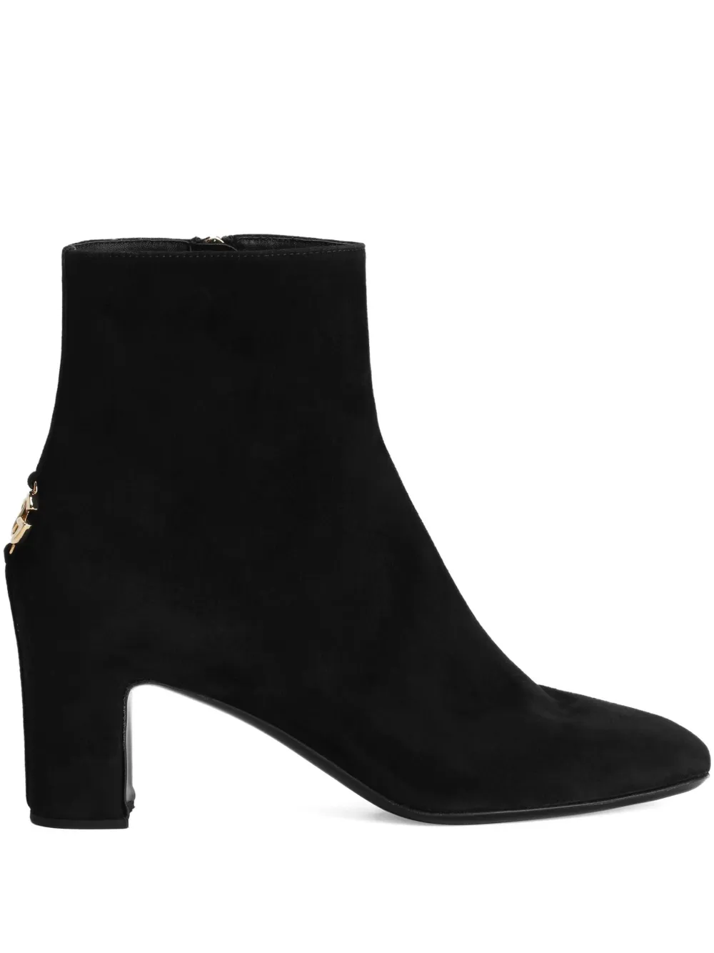 Dolce & Gabbana DG logo suede boots Black