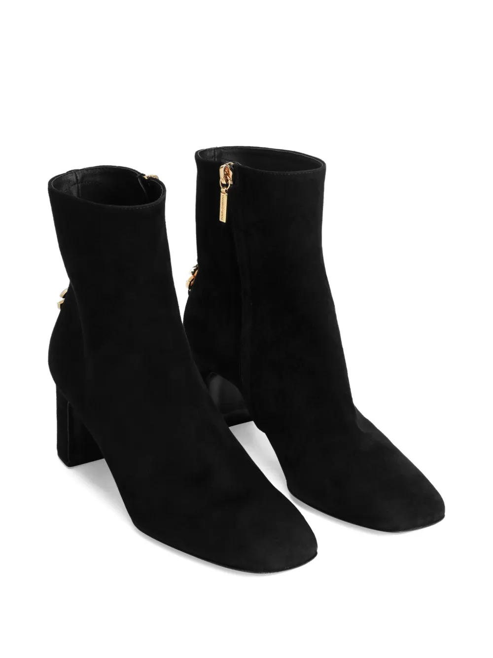 Dolce & Gabbana DG logo suede boots Black