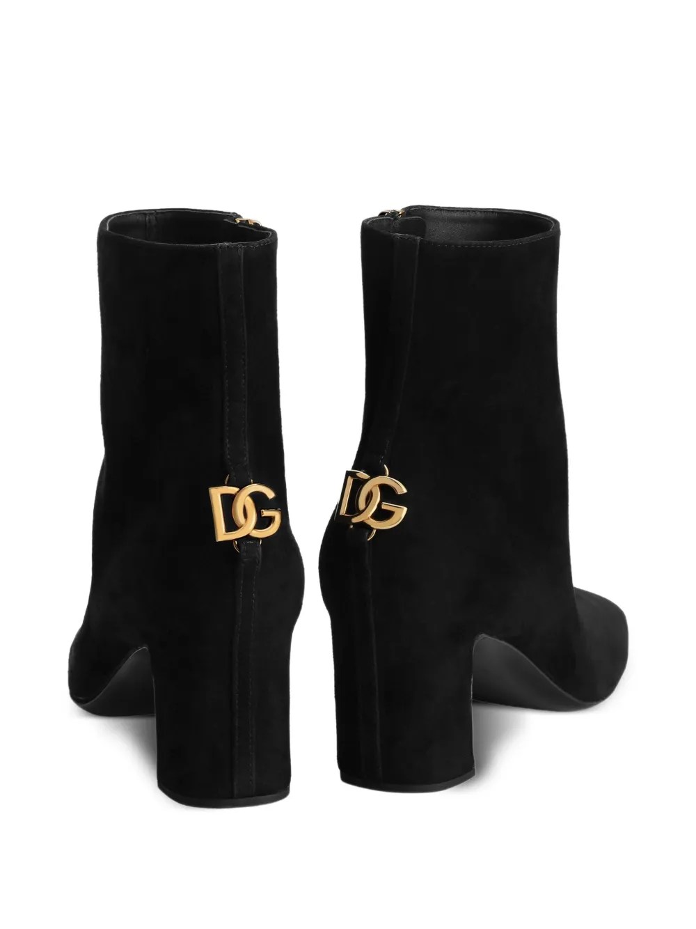 Dolce & Gabbana DG logo suede boots Black