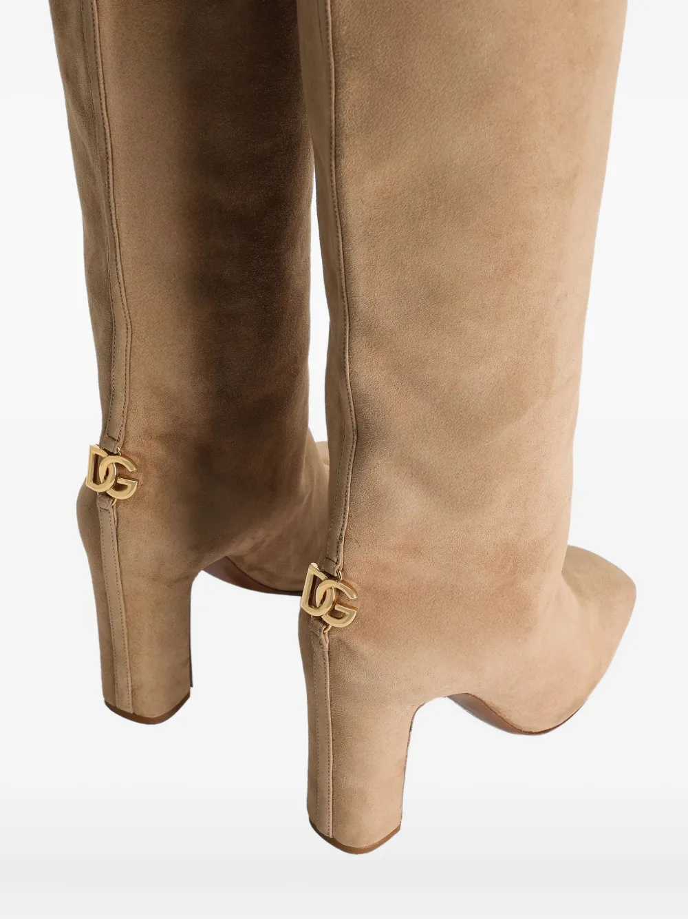 Dolce & Gabbana 90mm block-heel boots Neutrals