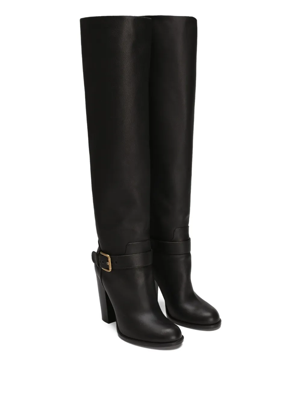 Dolce & Gabbana leather knee-high boots Black