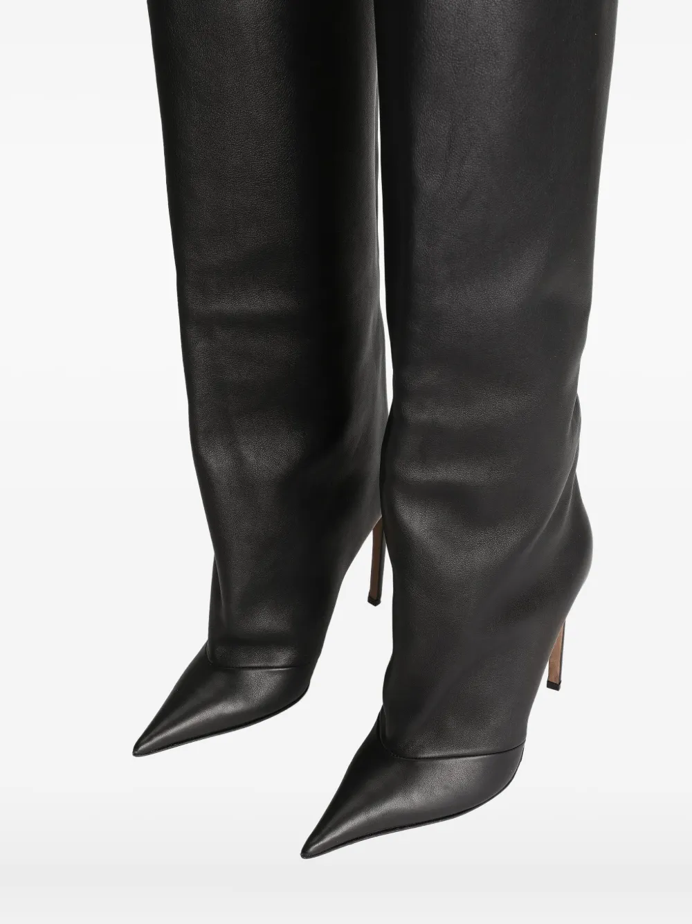 Dolce & Gabbana 105 mm Devotion knielaarzen met puntige neus Zwart