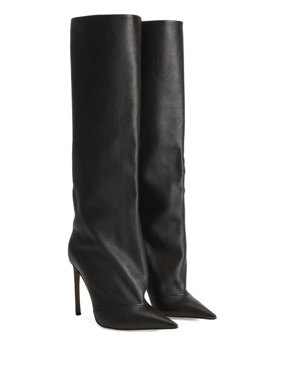 Dolce & Gabbana 105 mm Devotion knielaarzen met puntige neus Zwart