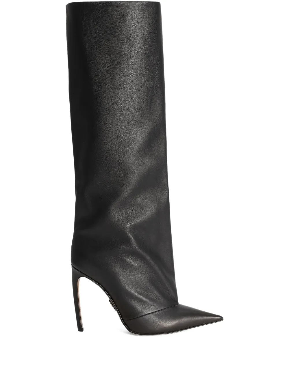 Dolce & Gabbana 105 mm Devotion knielaarzen met puntige neus Zwart
