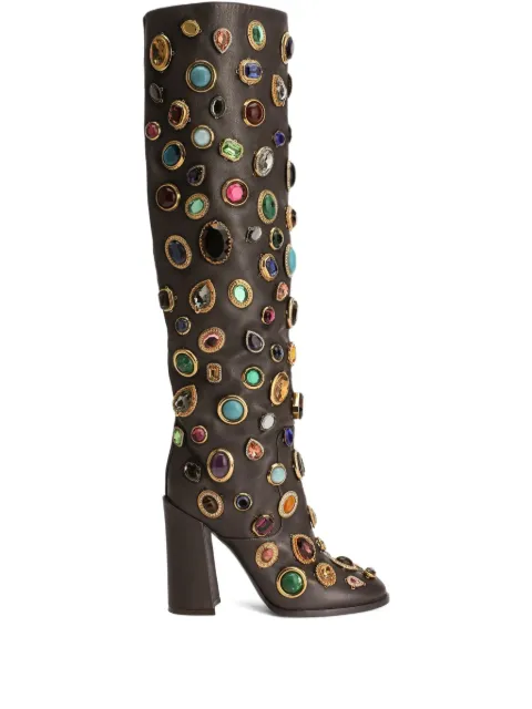 Dolce & Gabbana 105mm stone-embellished boots