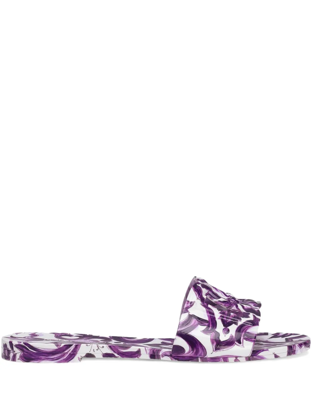 Dolce & Gabbana Maiolica-print slides White