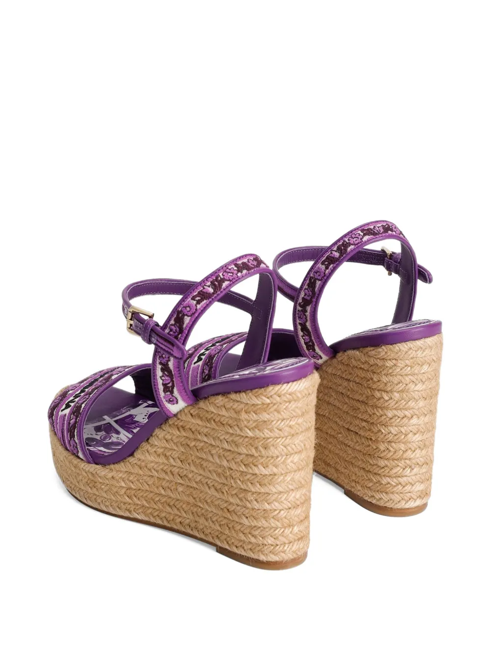 Dolce 
Gabbana 90mm Maiolica-print sandals Purple