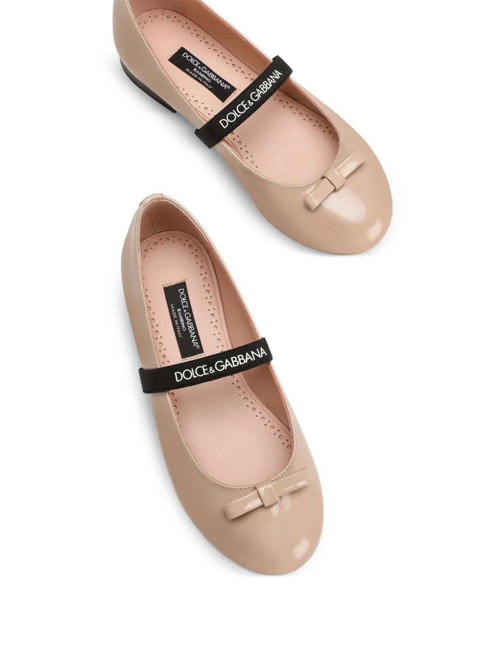 Dolce & Gabbana Kids Ballerina's met strik Roze