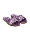 Dolce & Gabbana Kids Majolica-print slides - Purple