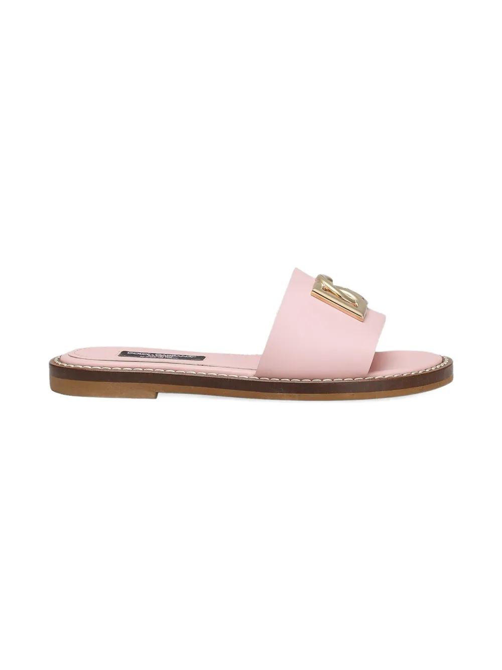 Dolce & Gabbana Kids DG-plaque slides Pink