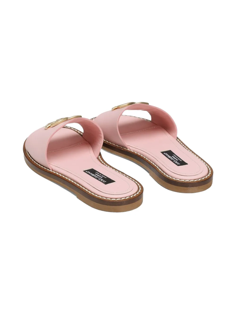 Dolce & Gabbana Kids DG-plaque slides Pink