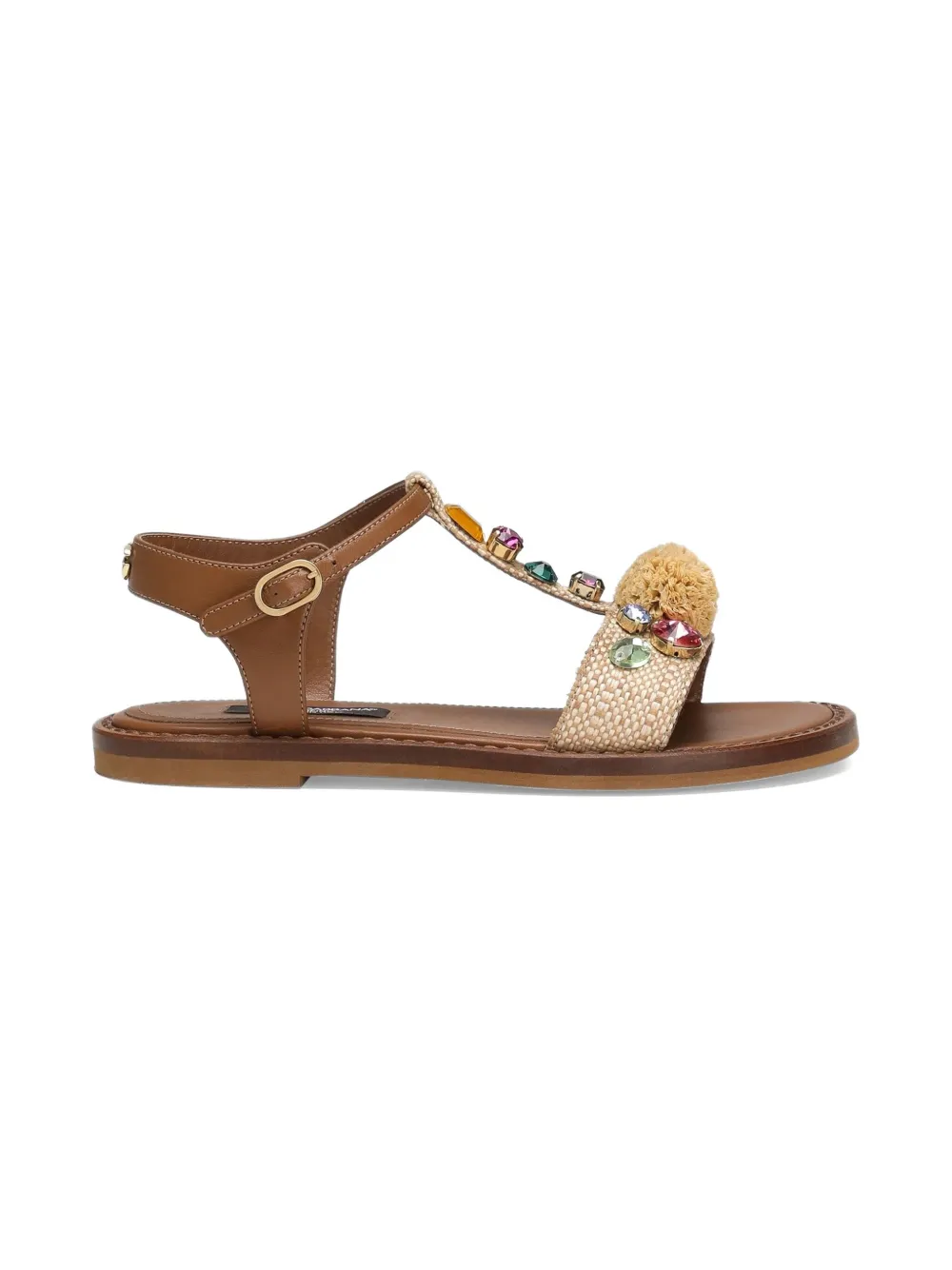 DOLCE & GABBANA RHINESTONE-EMBELLISHED SANDALS