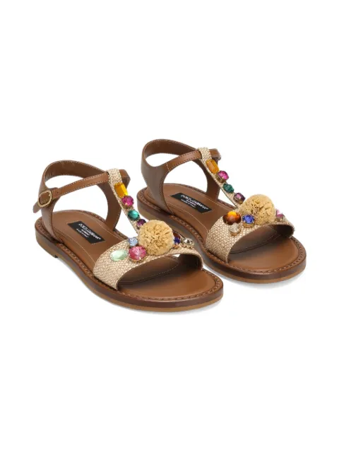 Dolce & Gabbana Kids sandalias con detalles de strass