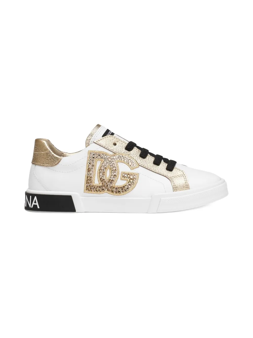 Dolce & Gabbana Kids crystal-embellished logo sneakers White