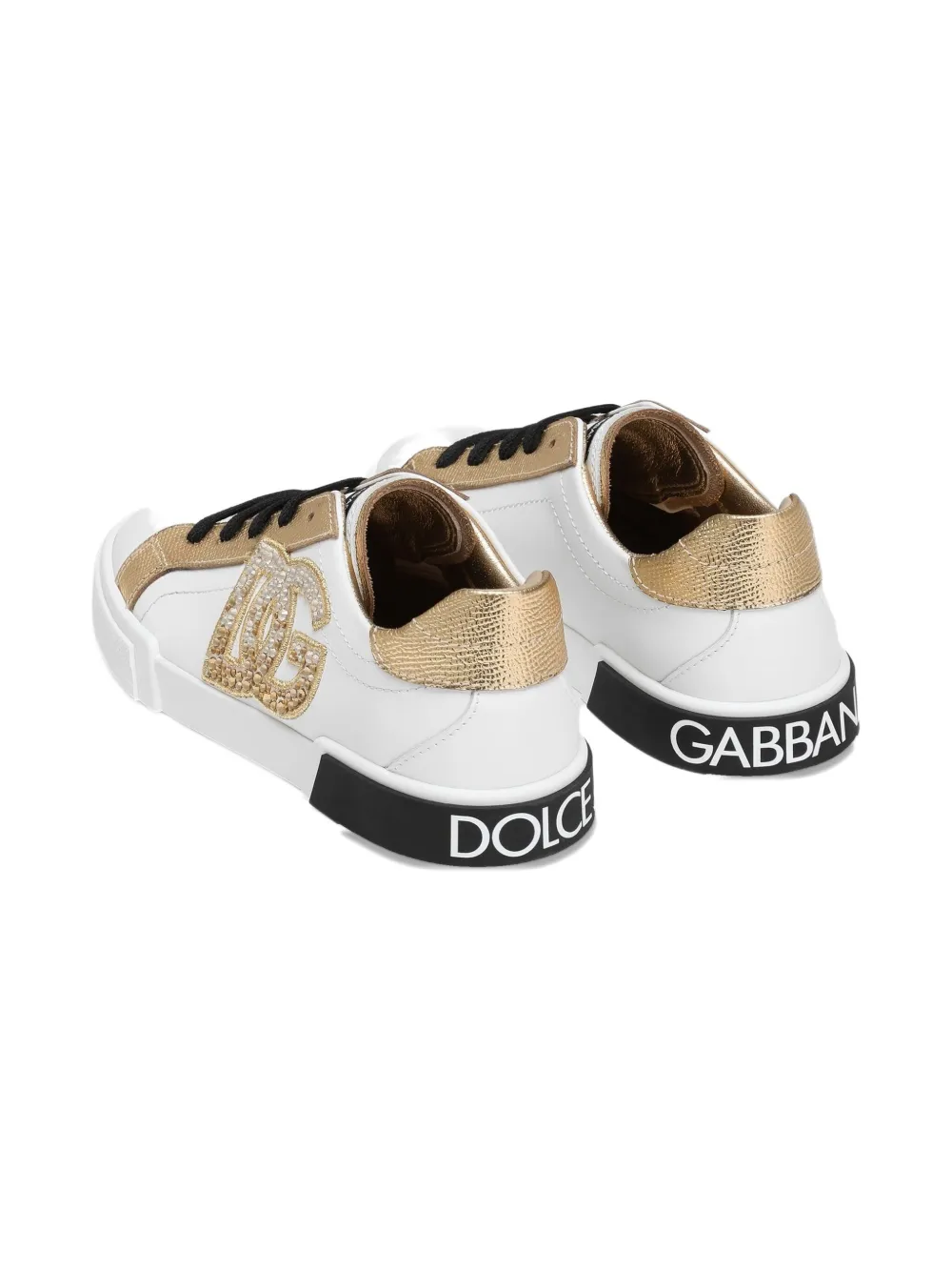 Dolce & Gabbana Kids crystal-embellished logo sneakers White
