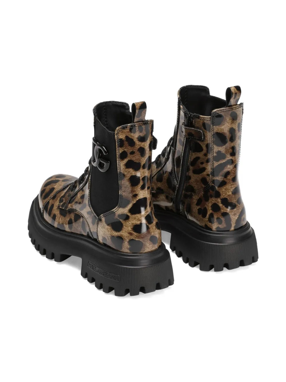 Dolce & Gabbana Kids Veterlaarzen met luipaardprint Bruin